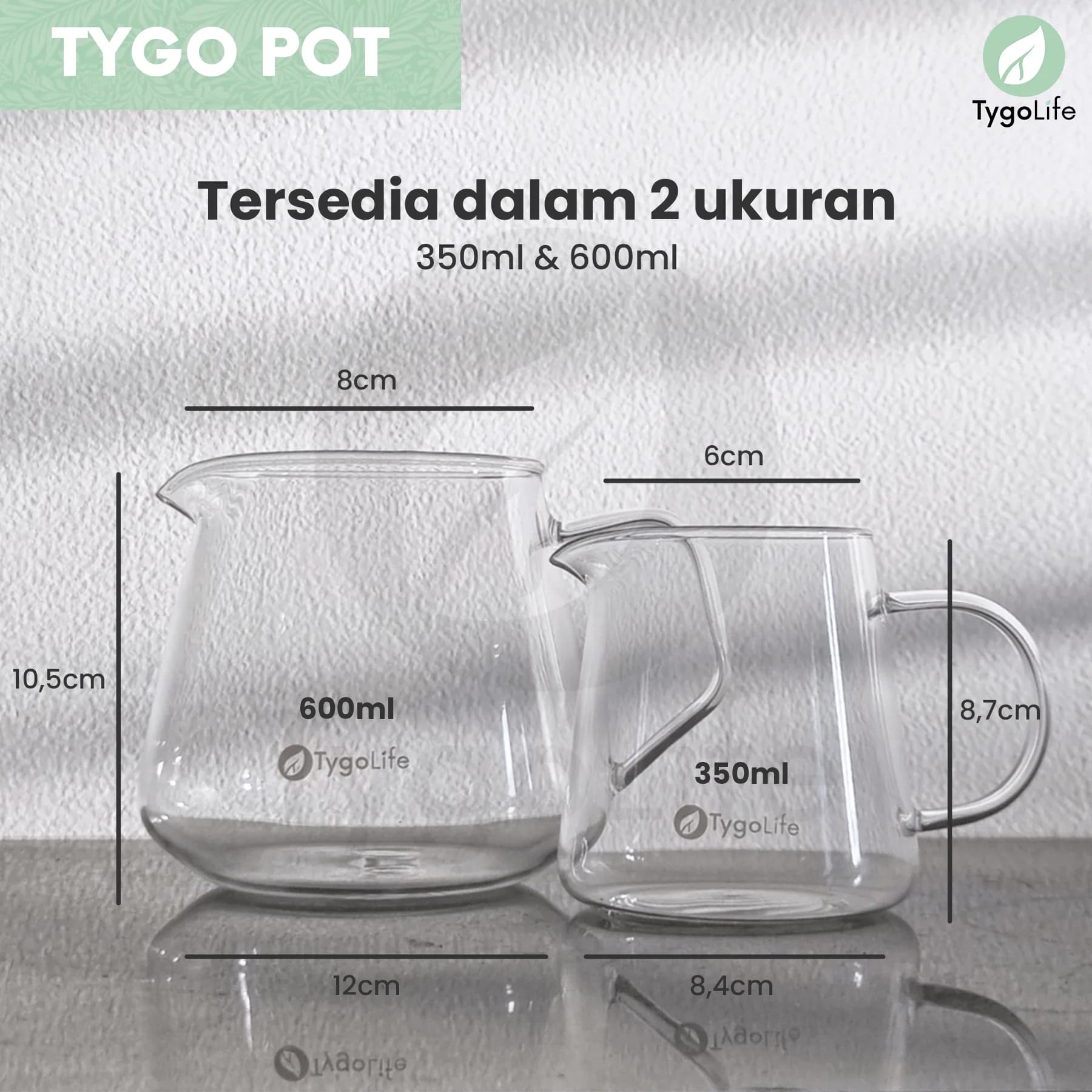 TYGO POT COFFEE SERVER POUR OVER V60 DRIP BOROSILICATE GLASS SERVER KOPI