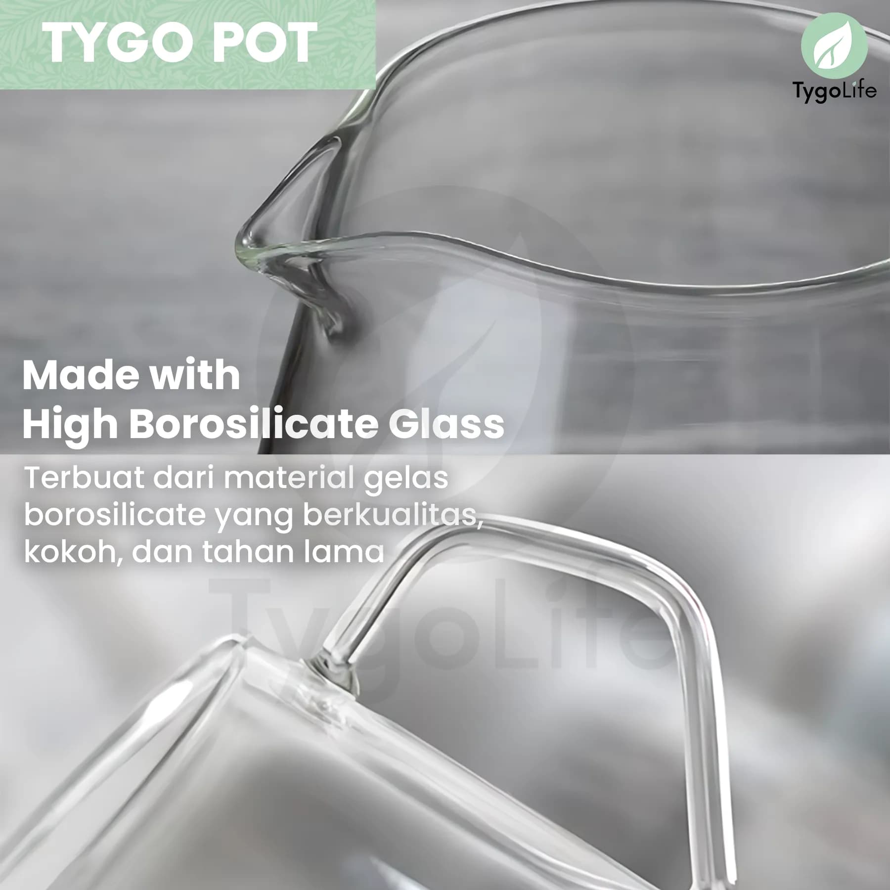 TYGO POT COFFEE SERVER POUR OVER V60 DRIP BOROSILICATE GLASS SERVER KOPI