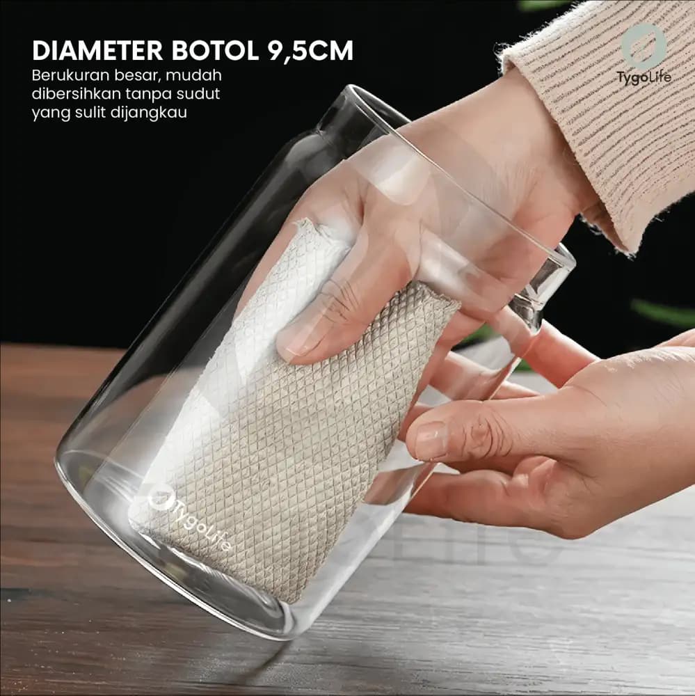 TYGO COVE VACUUM SEALED JAR TOPLES KACA VAKUM BIJI KOPI TEH BUMBU DAPUR