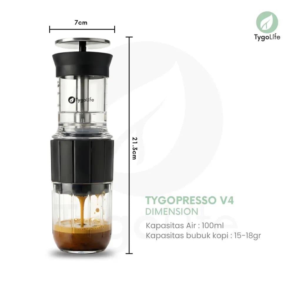 TYGOPRESSO V4 PORTABLE ESPRESSO MAKER 4IN1 MANUAL ALAT PEMBUAT KOPI ESPRESSO PORTAFILTER 51MM MINIPRESSO TRAVEL CAMPING MINI